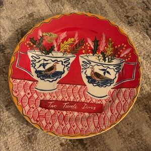 Anthropologie 12 days of Christmas plate by Emily Maude